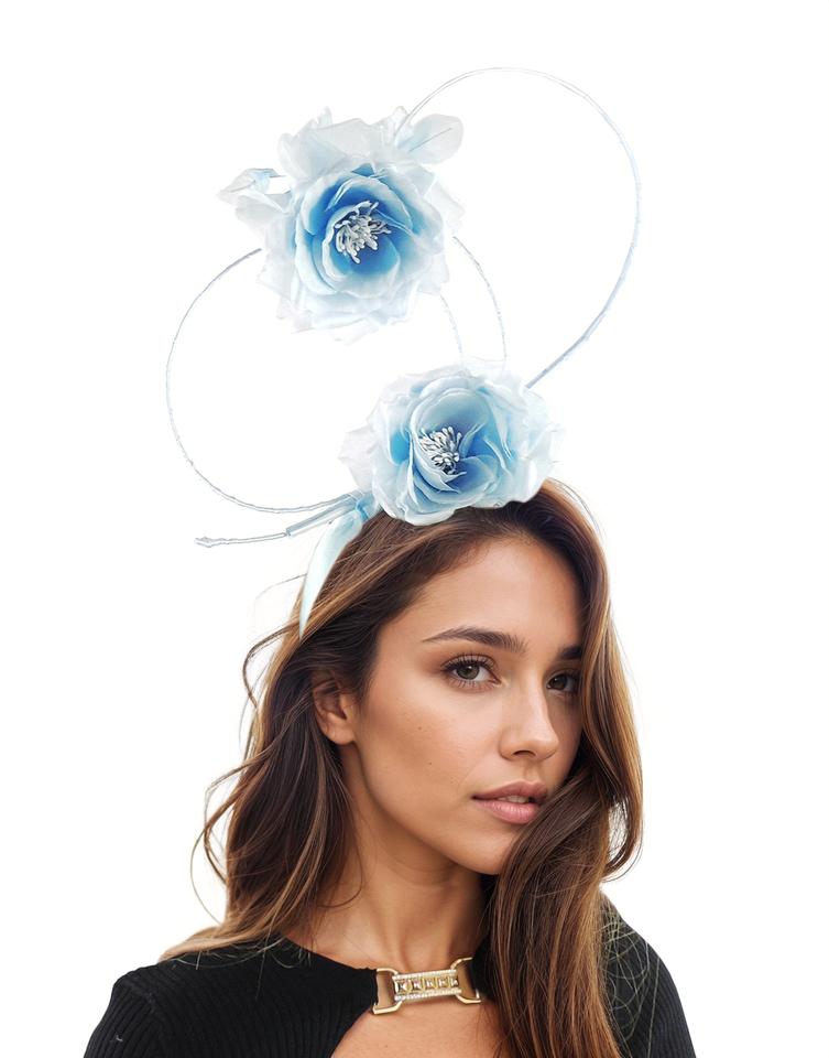 Celeste Silk Floating Flower Crown Halo Wedding Fascinator