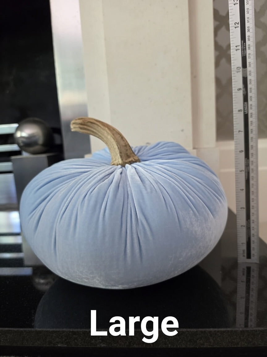 Luxury Silk Velvet Pumpkin - White | Elegant Wedding Centerpieces & Coastal Home Decor