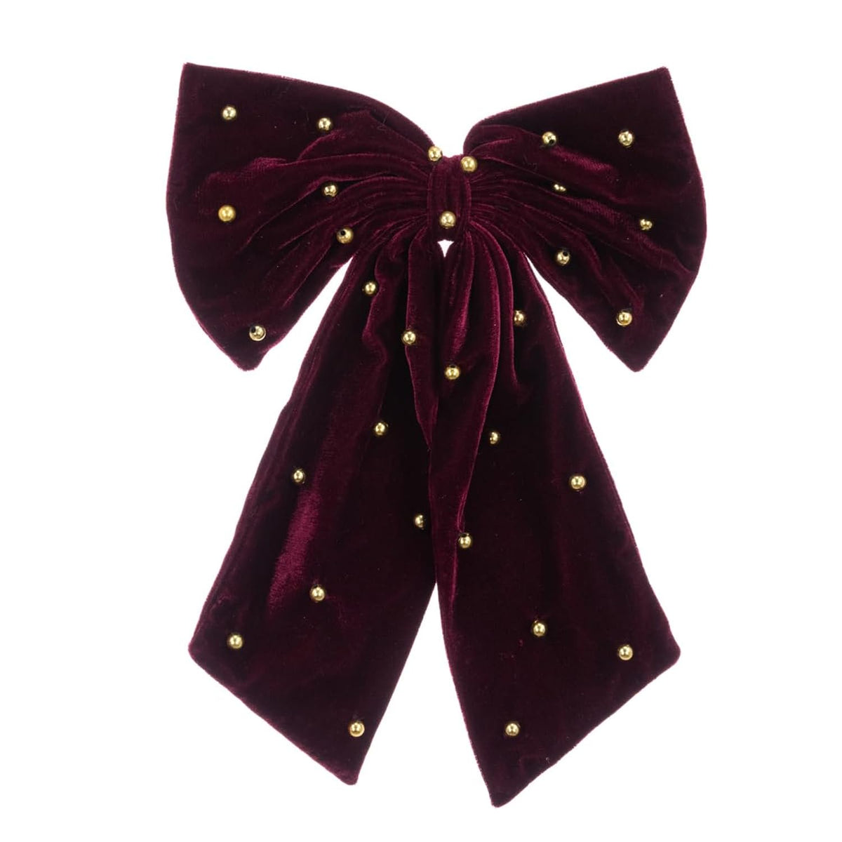Plush X-Large Luxurious Hanging Gold Beaded Bow Christmas Trees