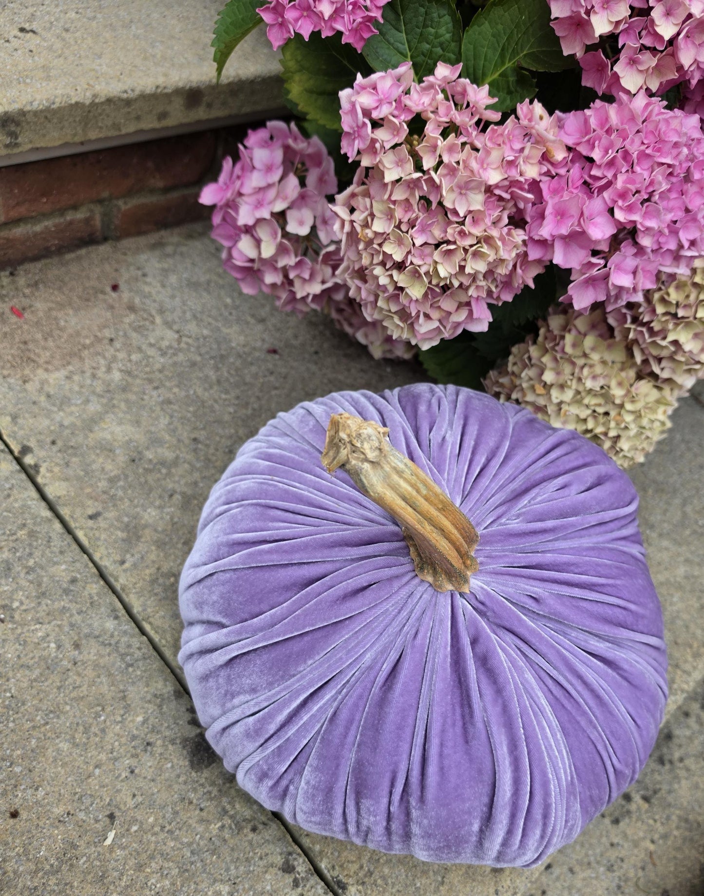 Large Lilac Light Purple Silk Velvet Pumpkin Rustic Farmhouse Wedding Thanksgiving Gift Idea Home Modern Handmade Decor Decoration