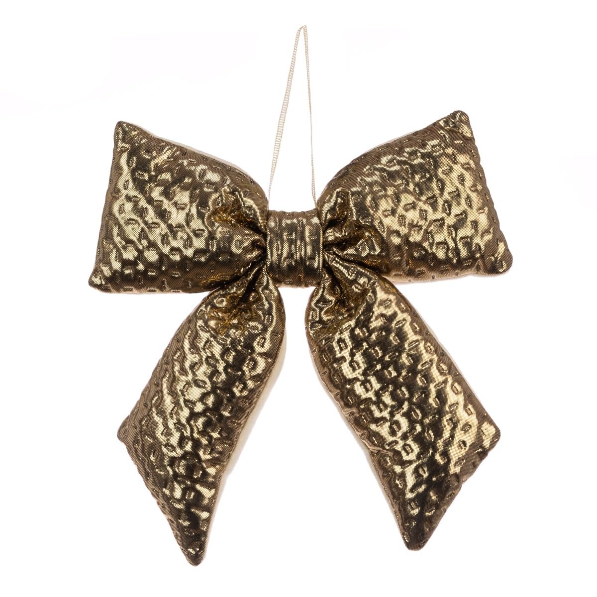 Metallic Gold Festive Soft Bow Hanging Christmas Bow Xmas Decor Decoration