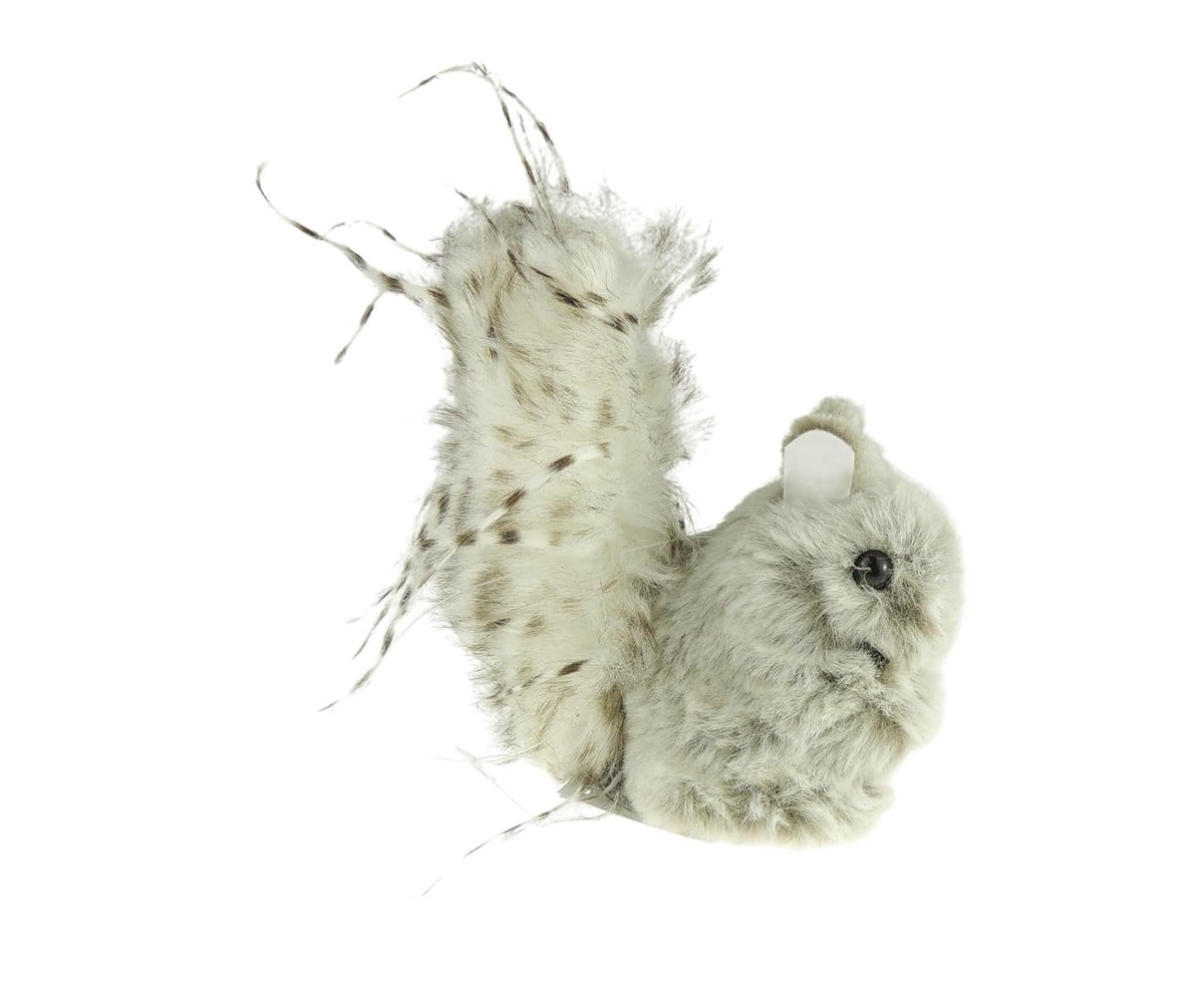 Woodland Grey Plush Squirrel Christmas Tree Hanging Bauble 12cm