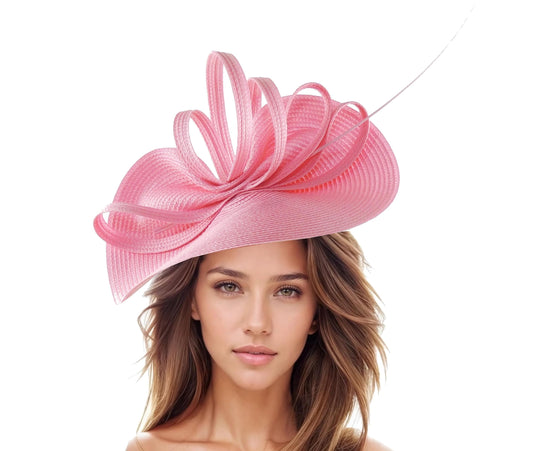 Flamingo Hot Pink Statement Fascinator Womans Hat Kentucky Derby Oaks  Ascot Weddings Garden Cocktail Tea Parties Church Hatinator Bright