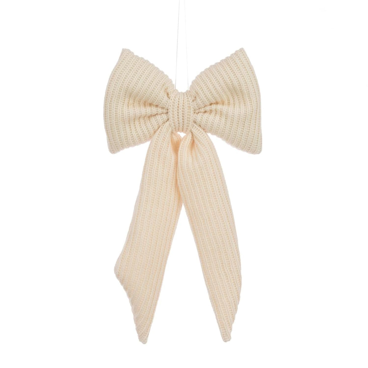 Elegant Knit Bow Hanging Christmas Tree Decoration Bauble