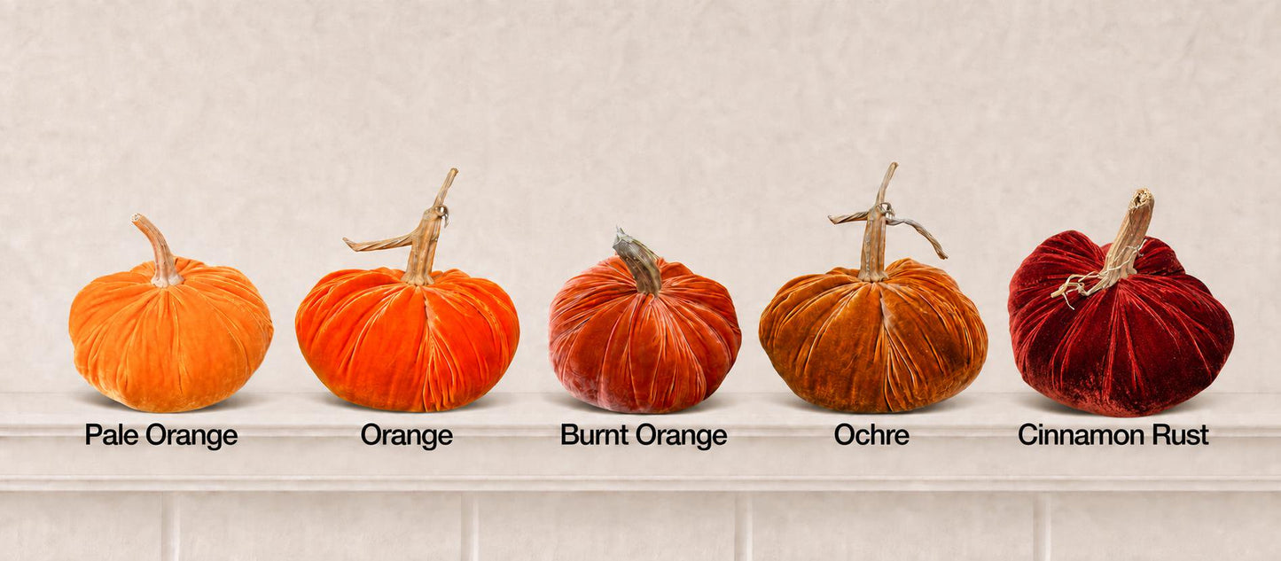 SET 3 X-SMALL Olive Forest Emerald Green Silk Velvet Pumpkins, Cozy Home Decor, Fall Wedding, Thanksgiving, Seasonal Modern Decor