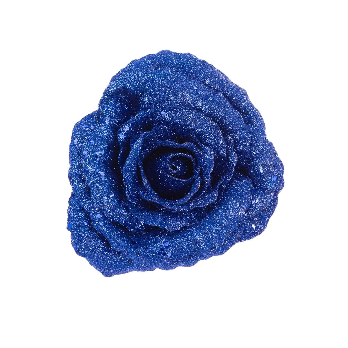 Very Large Glitter Rose Christmas Tree Clip Decoration