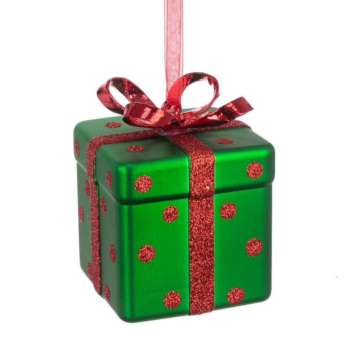 Shatterproof Gift Present Glitter Box Christmas Tree Decoration Ornament