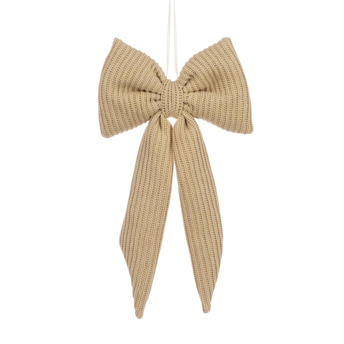 Elegant Knit Bow Hanging Christmas Tree Decoration Bauble