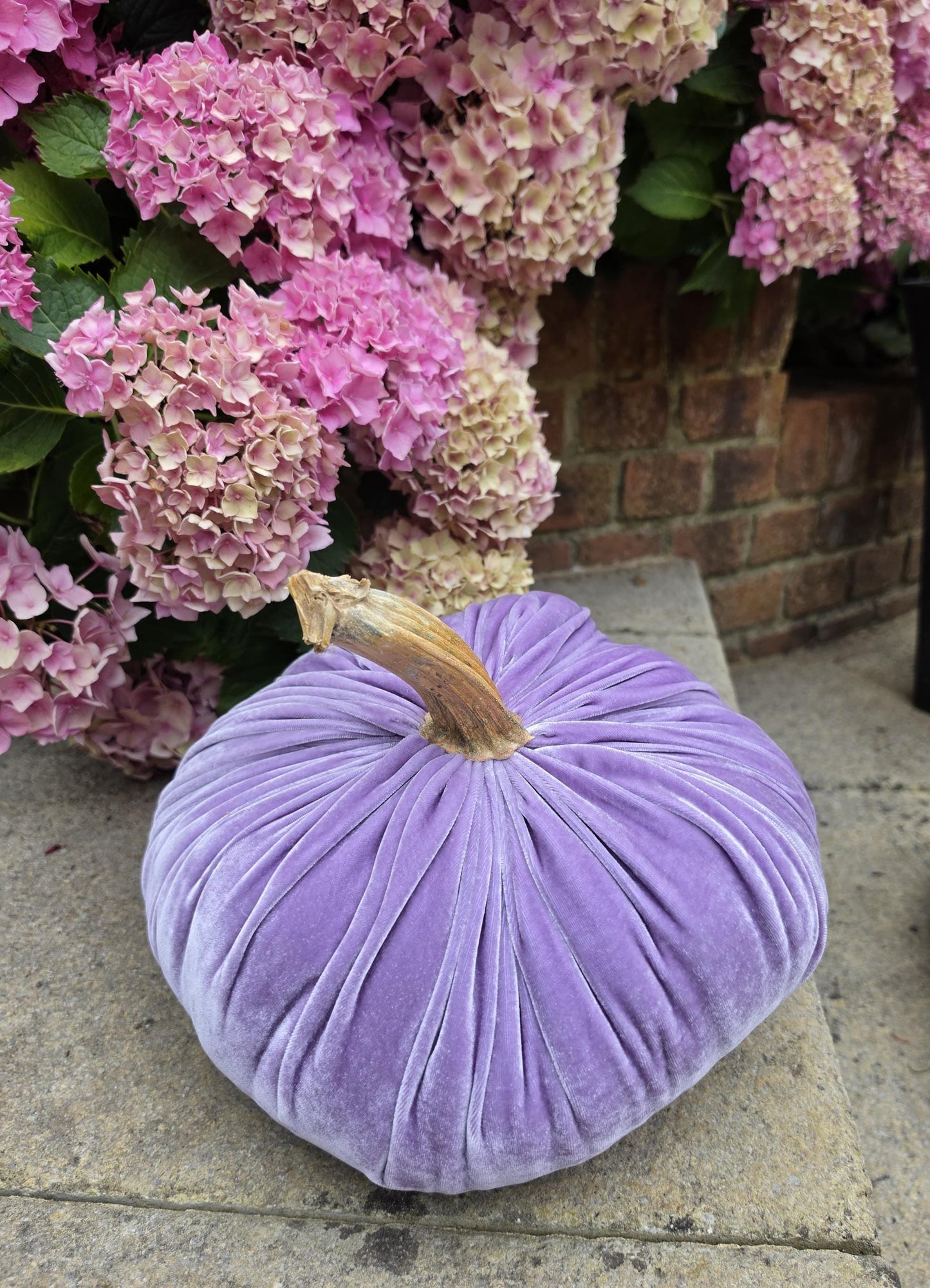 Large Lilac Light Purple Silk Velvet Pumpkin Rustic Farmhouse Wedding Thanksgiving Gift Idea Home Modern Handmade Decor Decoration
