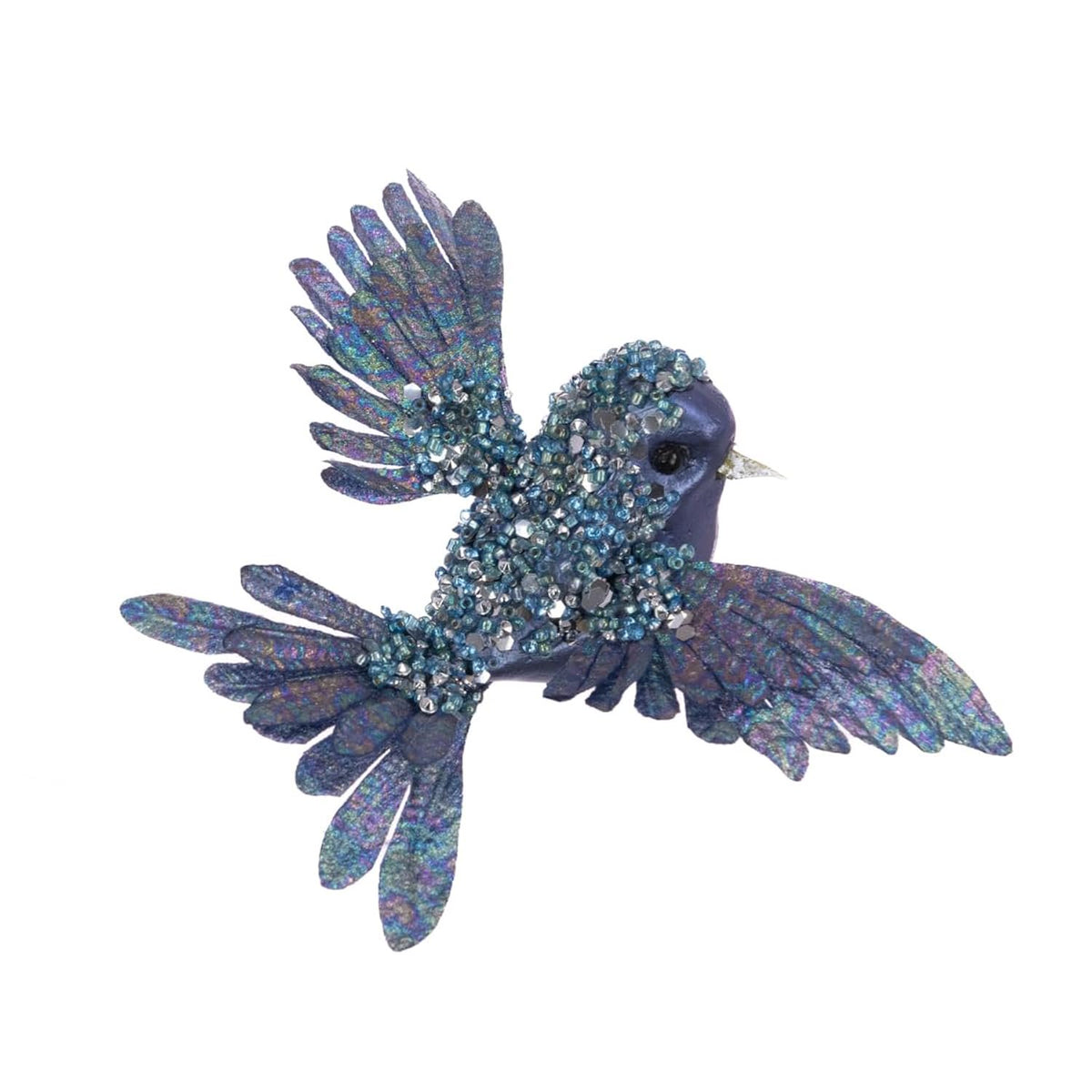 Sparkly Beaded Crystal Bird Clip-on Tree Decoration