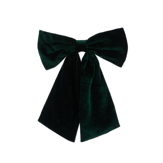 Velvet Soft Green Festive Bow Hanging Christmas Bow Xmas Tree Wreaths Decor Decoration