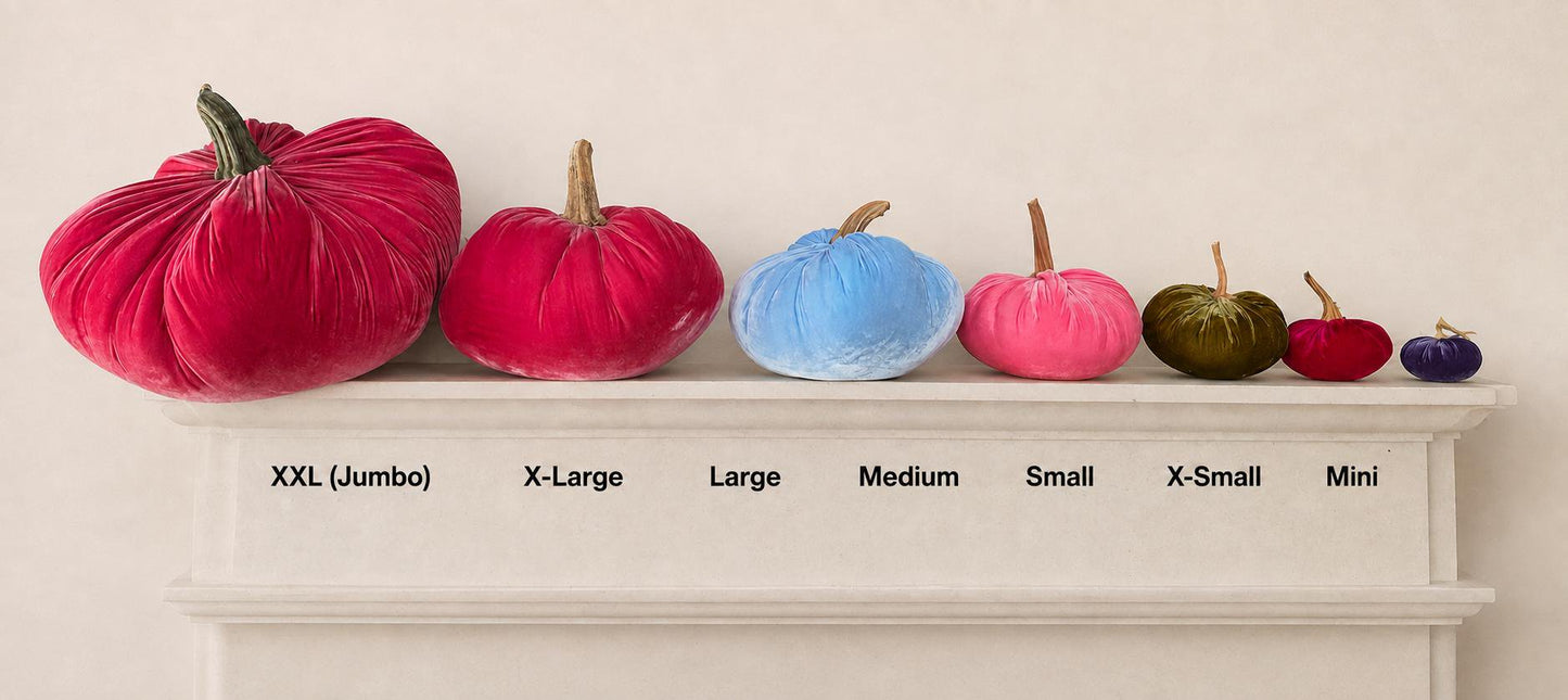 Set of 3 MINI Luxury Dark Blue Navy Silk Velvet Pumpkins, Autumn Table Decor, Fall Wedding, Bookshelf Ornament