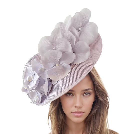 Lilac Ascot Fascinator, Lilac Kentucky Derby Hat, Light purple Tea Party Hat, Lavender Cocktail Hat,Formal Ocassion Hat, Purple Luncheon Hat