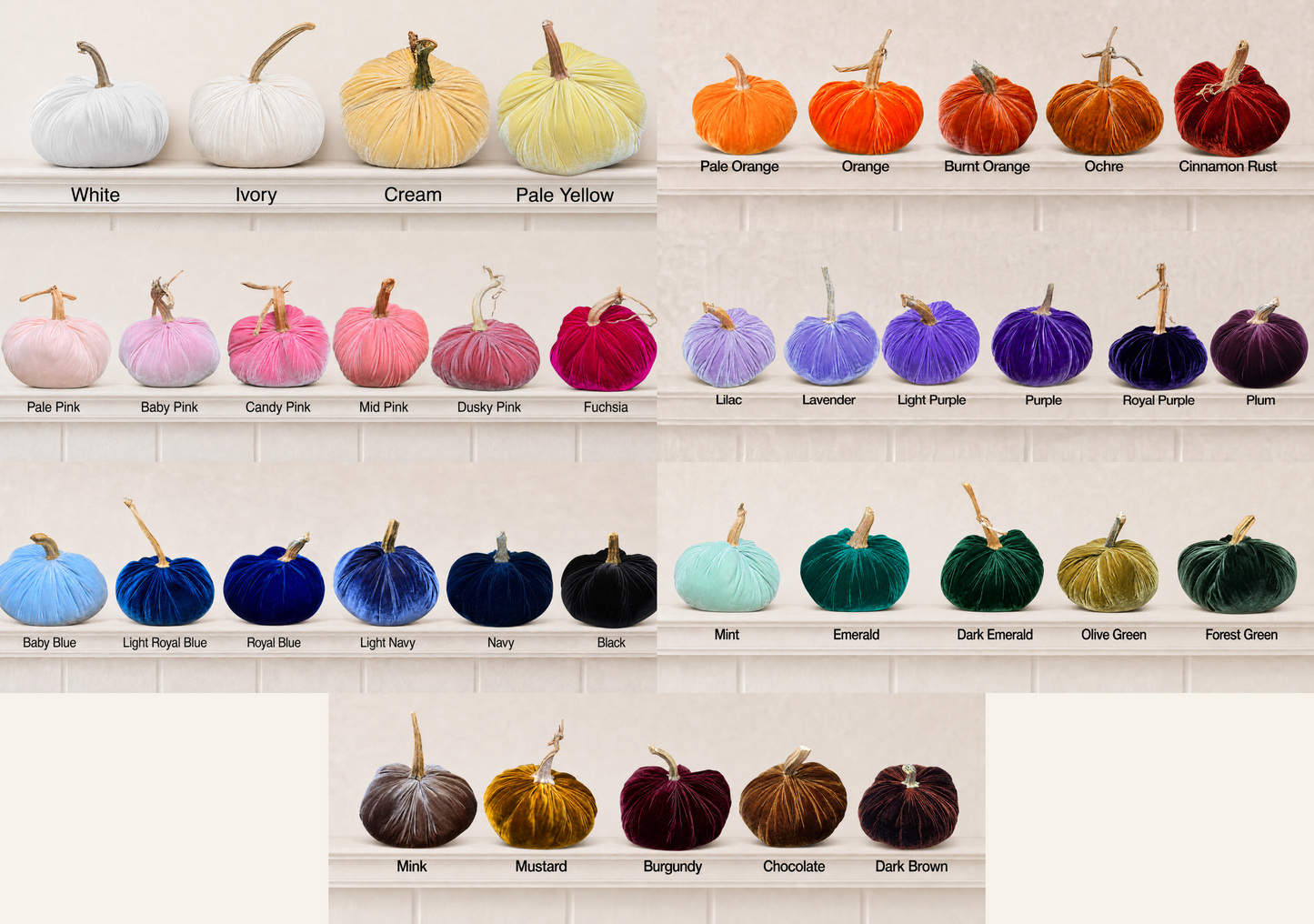 Large Silk Velvet Pumpkin – Wedding & Autumn Table Centrepiece