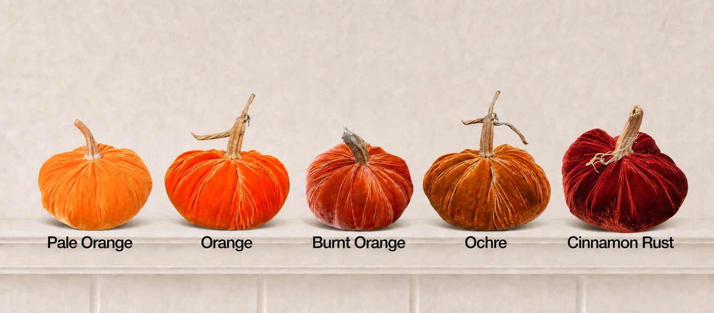 Large Silk Velvet Pumpkin – Wedding & Autumn Table Centrepiece