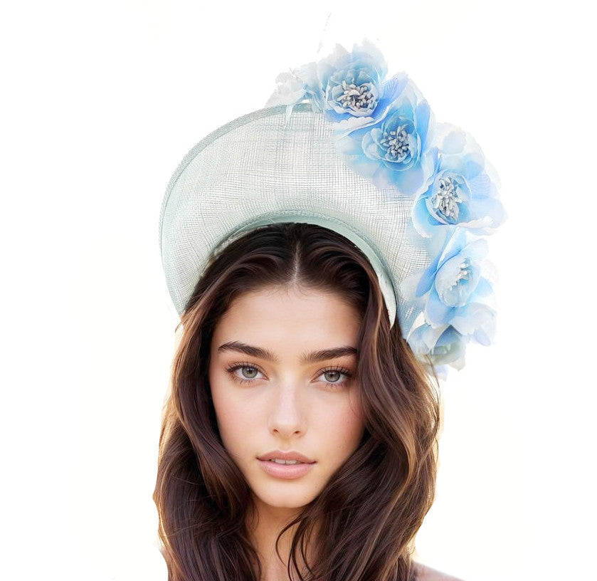 Skylar Silk Flower Halo Crown Fascinator Hat