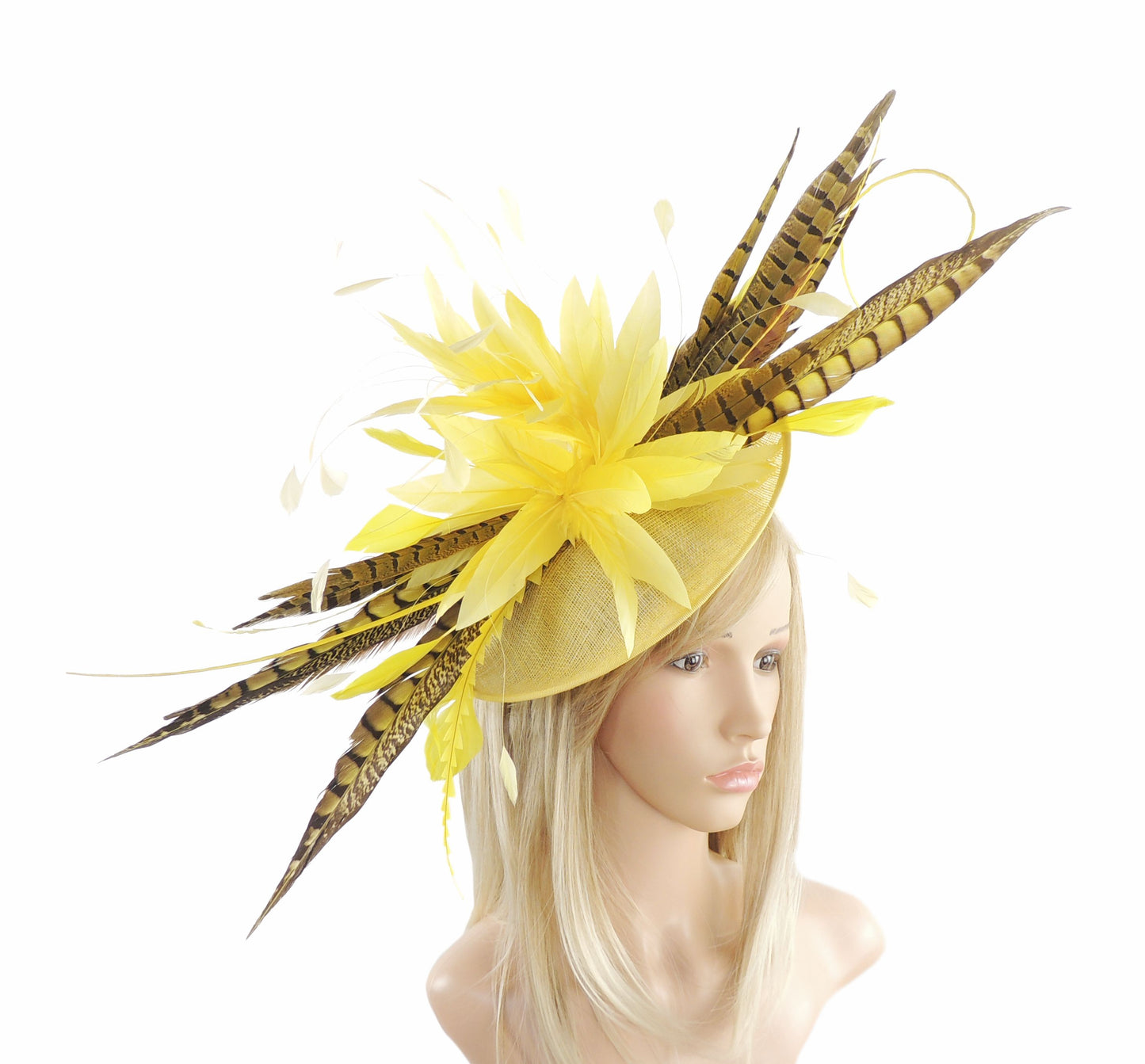 Marlie Pheasant Feather Ascot Fascinator Hat - Hats By Cressida