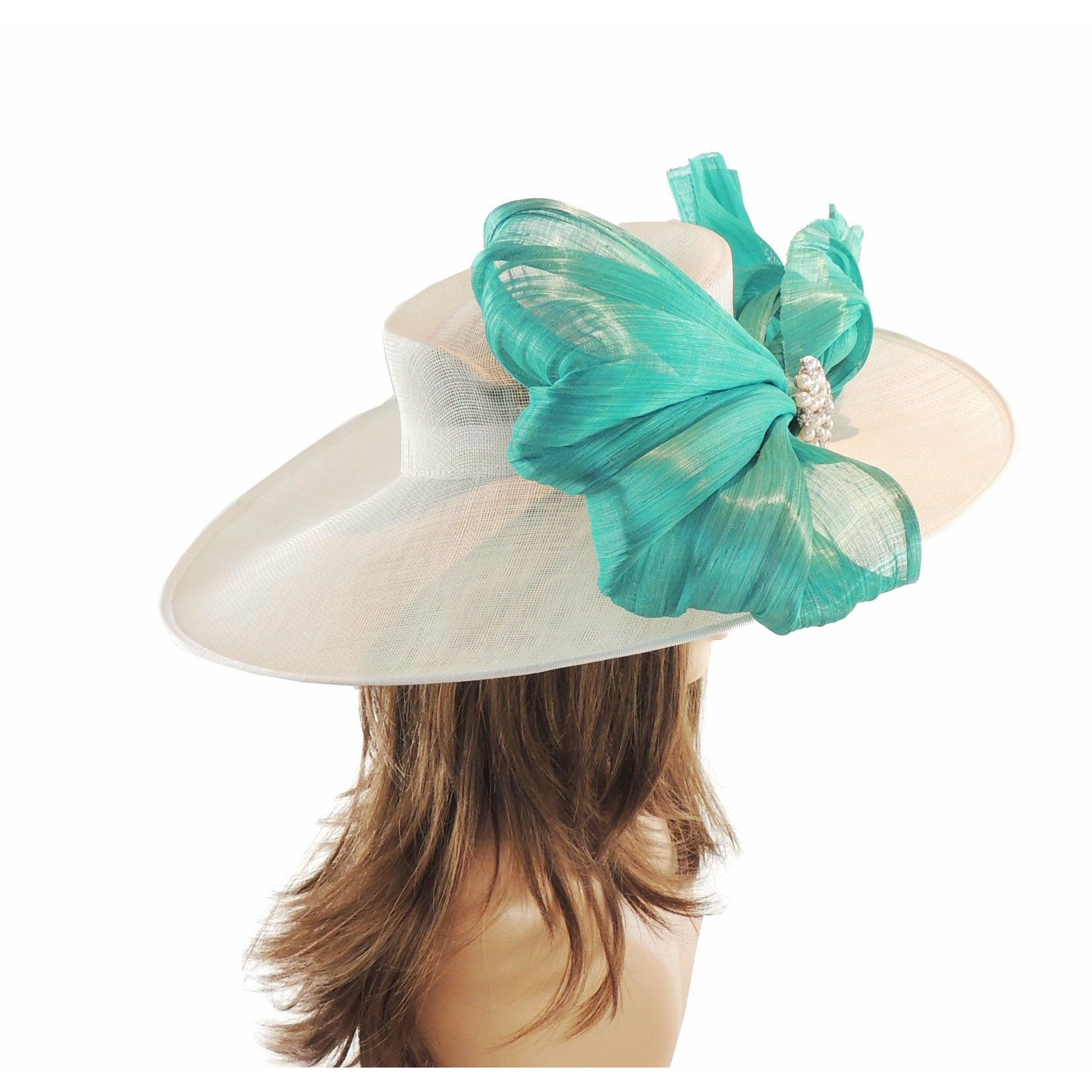 Agnes Silk Kentucky Oaks Derby Wide Brimmed Hat Many Colours - Hats By Cressida