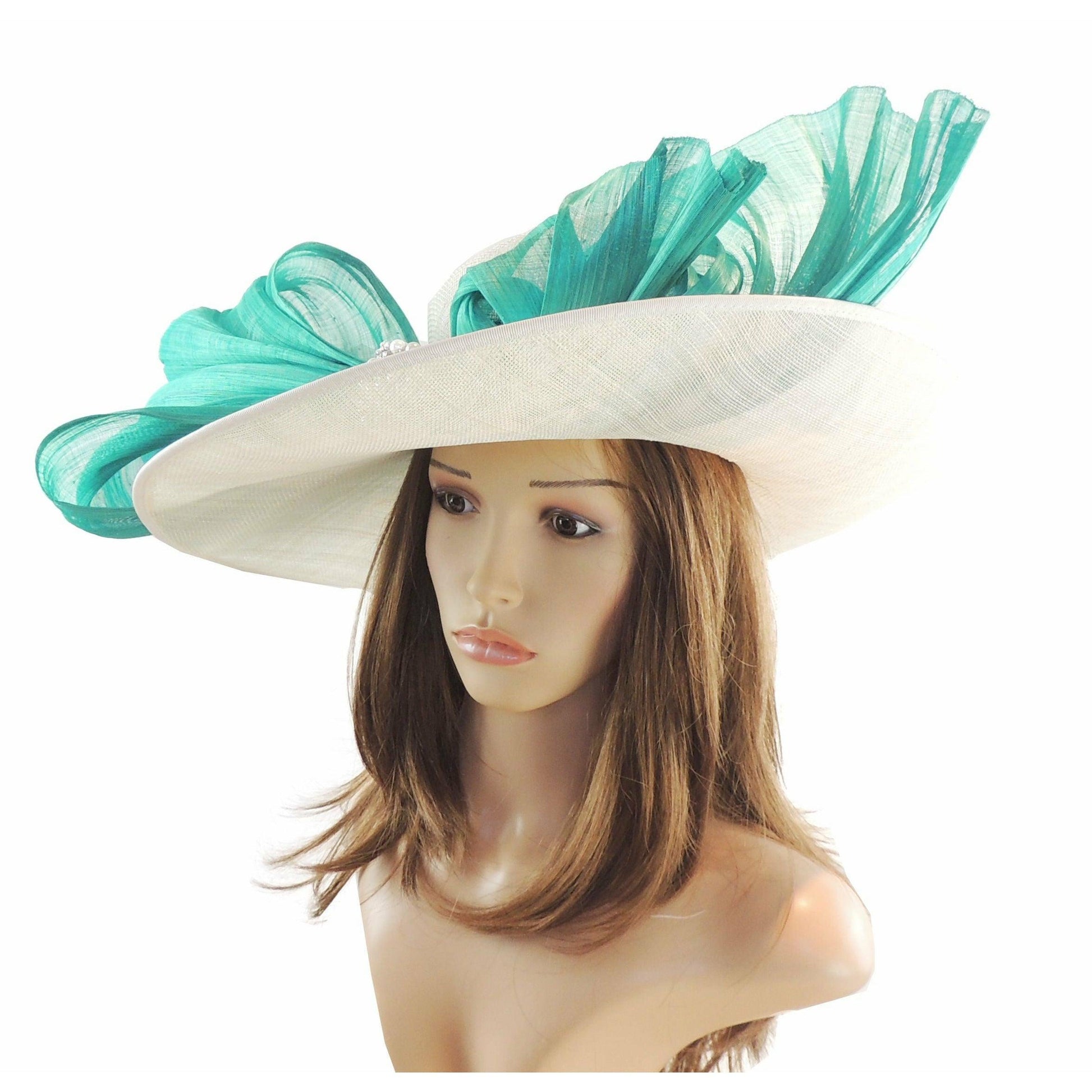 Agnes Silk Kentucky Oaks Derby Wide Brimmed Hat Many Colours - Hats By Cressida