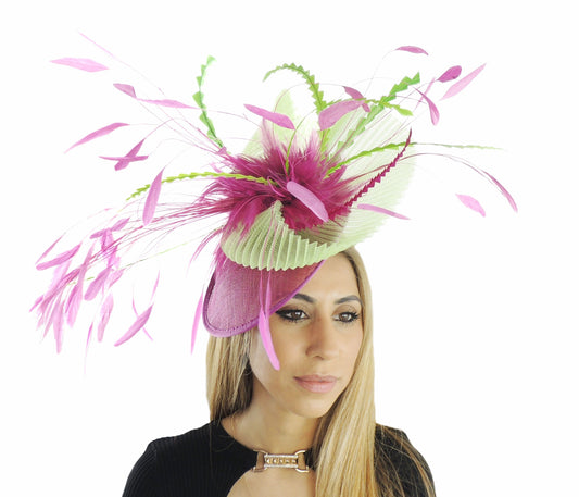 Kerina Royal Ascot Saucer Feather Fascinator - Hats By Cressida