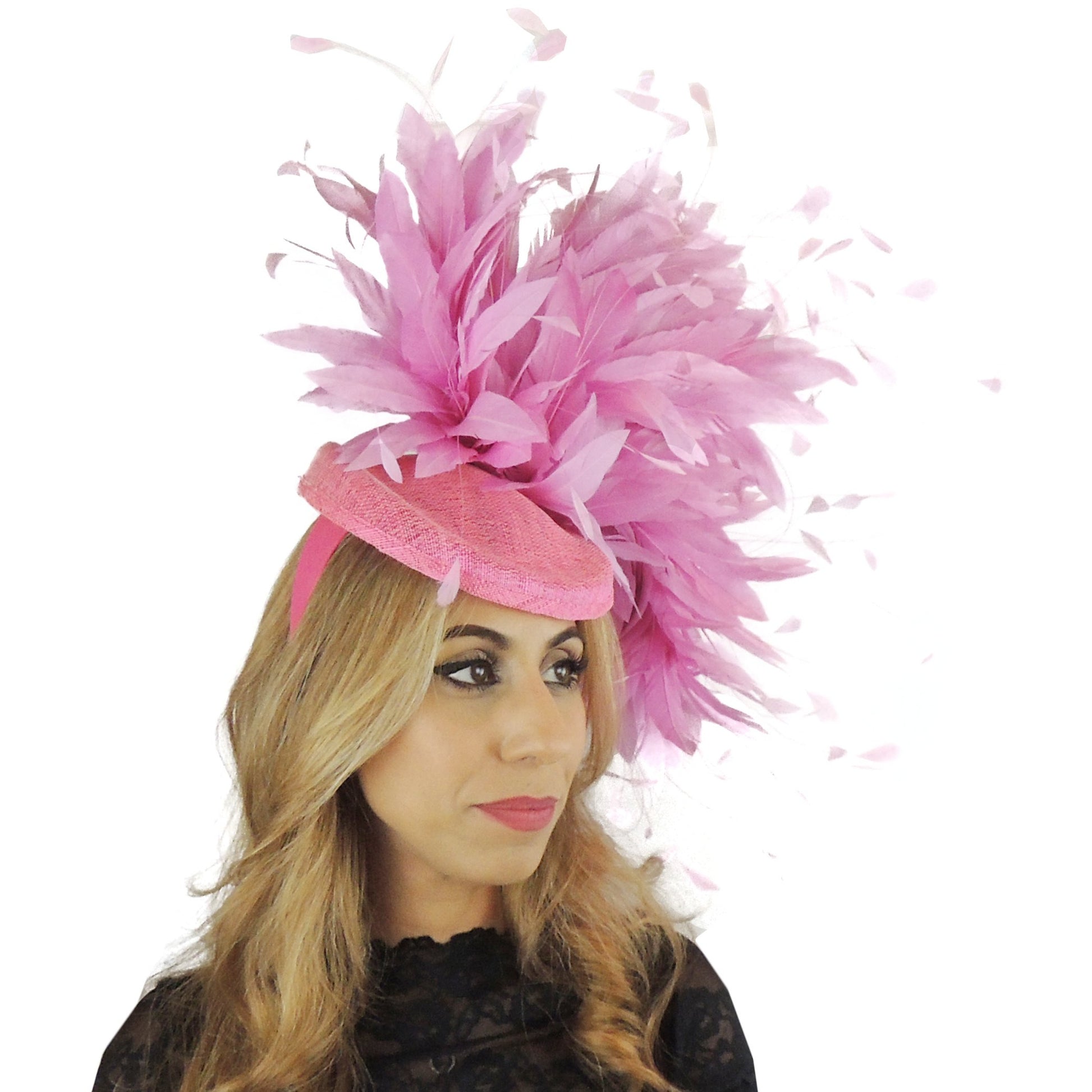 Bianca Large Feather Fascinator Hat - Hats By Cressida