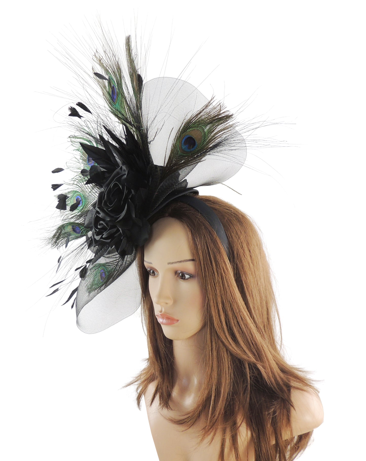 Odette Peacock Ascot Fascinator Hat - Hats By Cressida