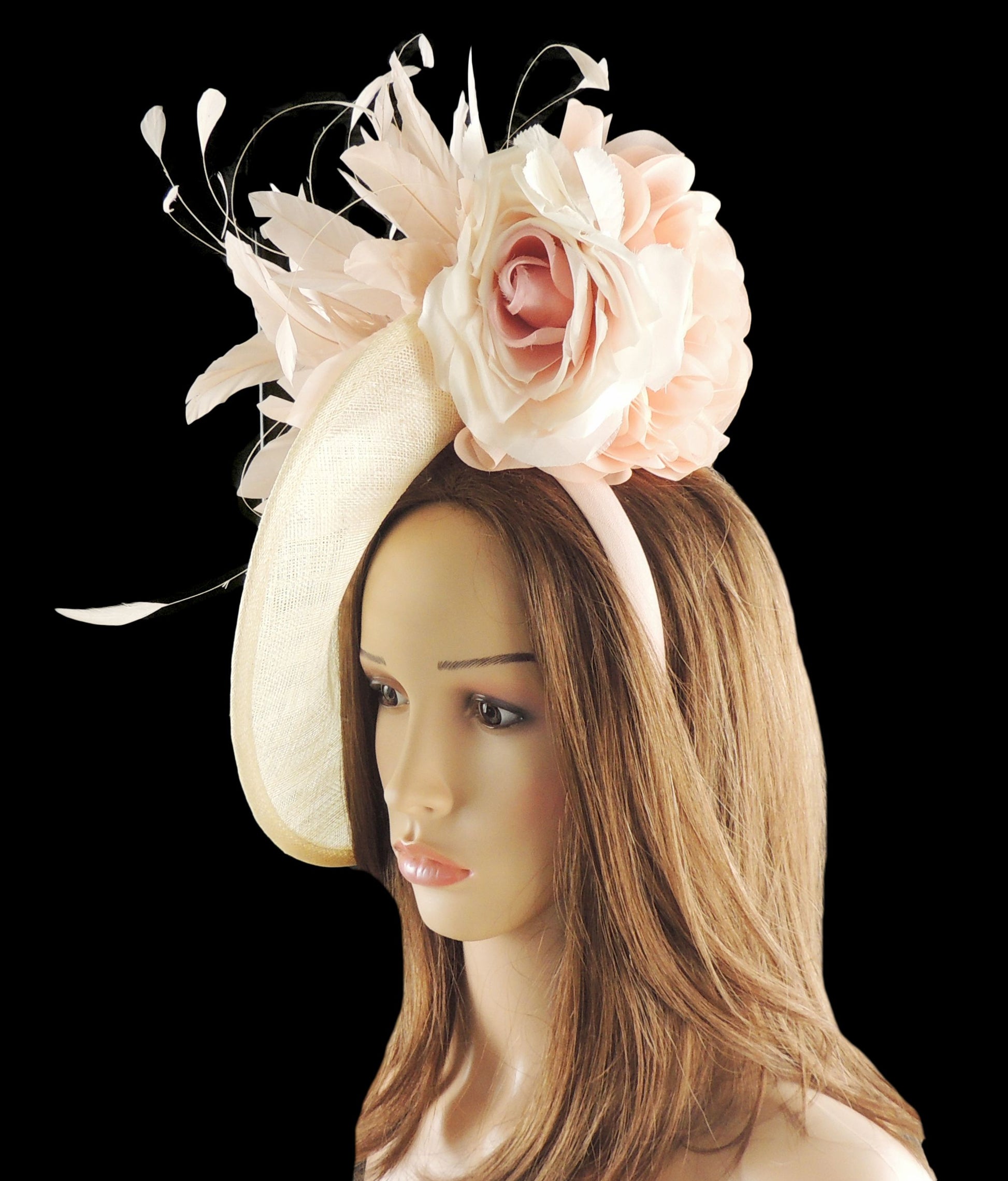 Faith Feather Ascot Disc Fascinator Hat - Hats By Cressida
