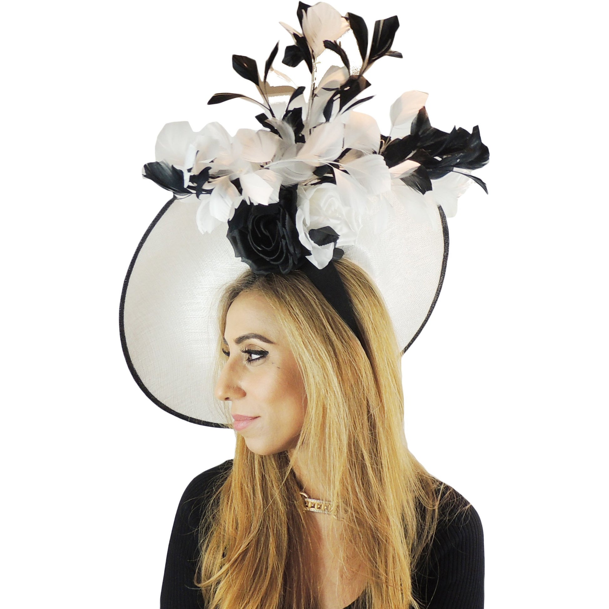 Gabi Large Ascot Disc Fascinator Hat - Hats By Cressida