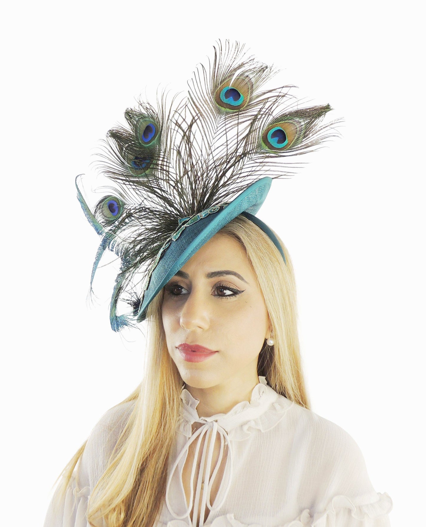 peacock feather hats and fascinators