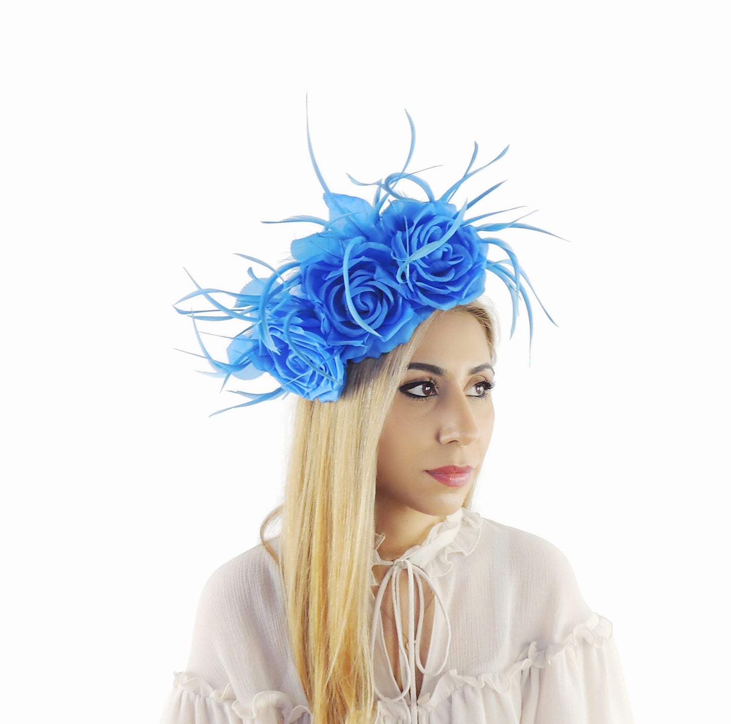 Jasmina Silk & Feather Fascinator Hat