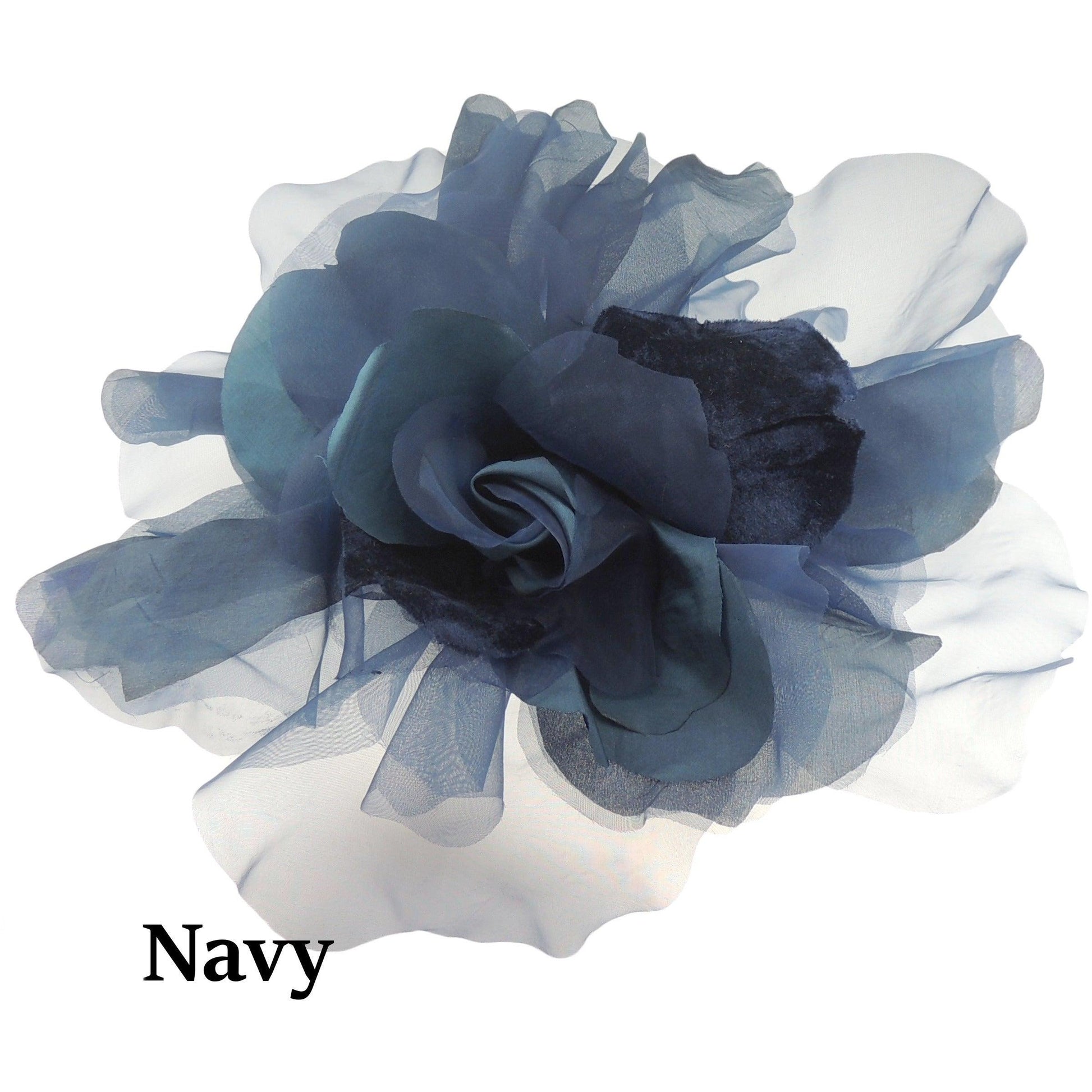 Catarina Feather Silk Flower Saucer Fascinator - Hats By Cressida