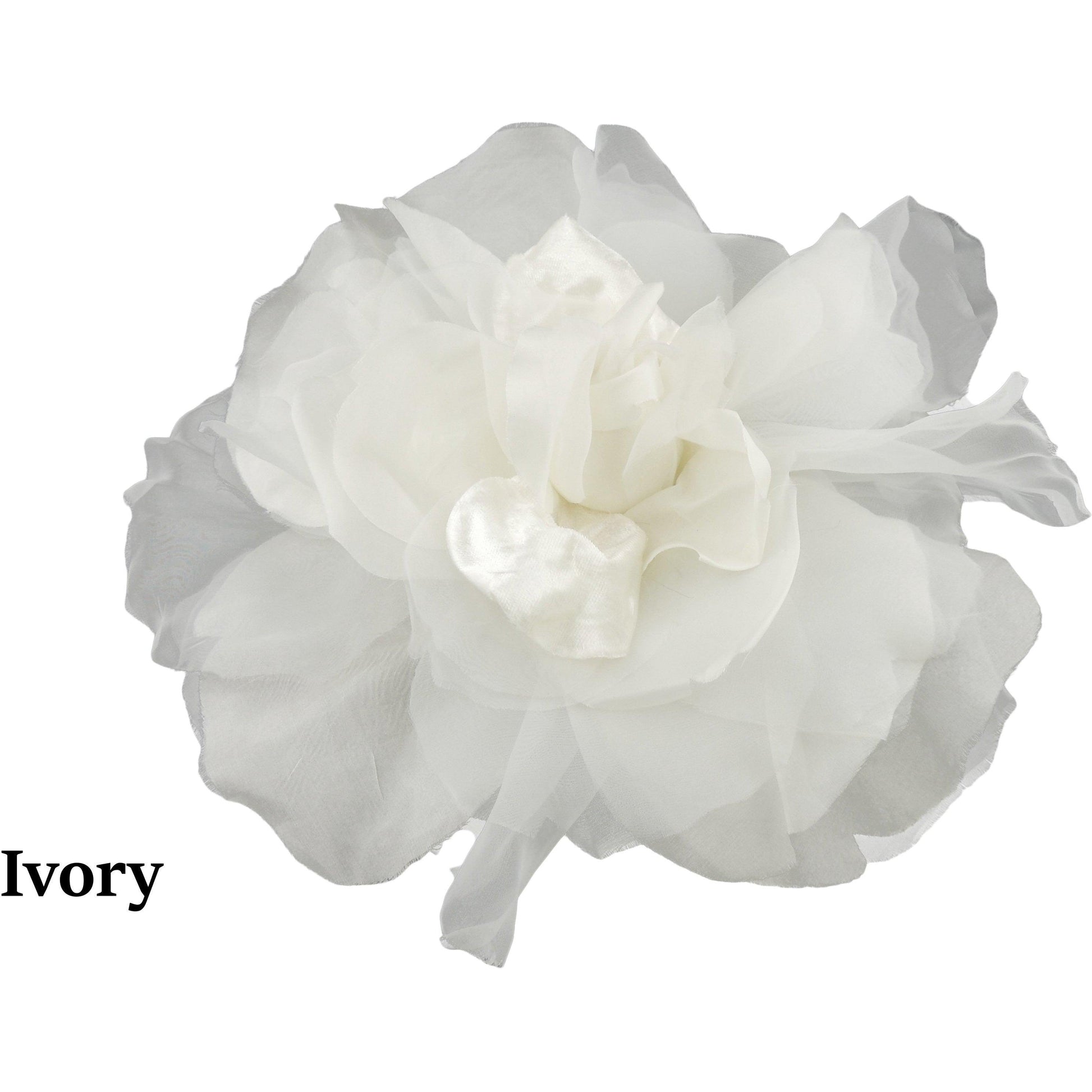 Ariel Feather Silk Flower Saucer Fascinator - Hats By Cressida