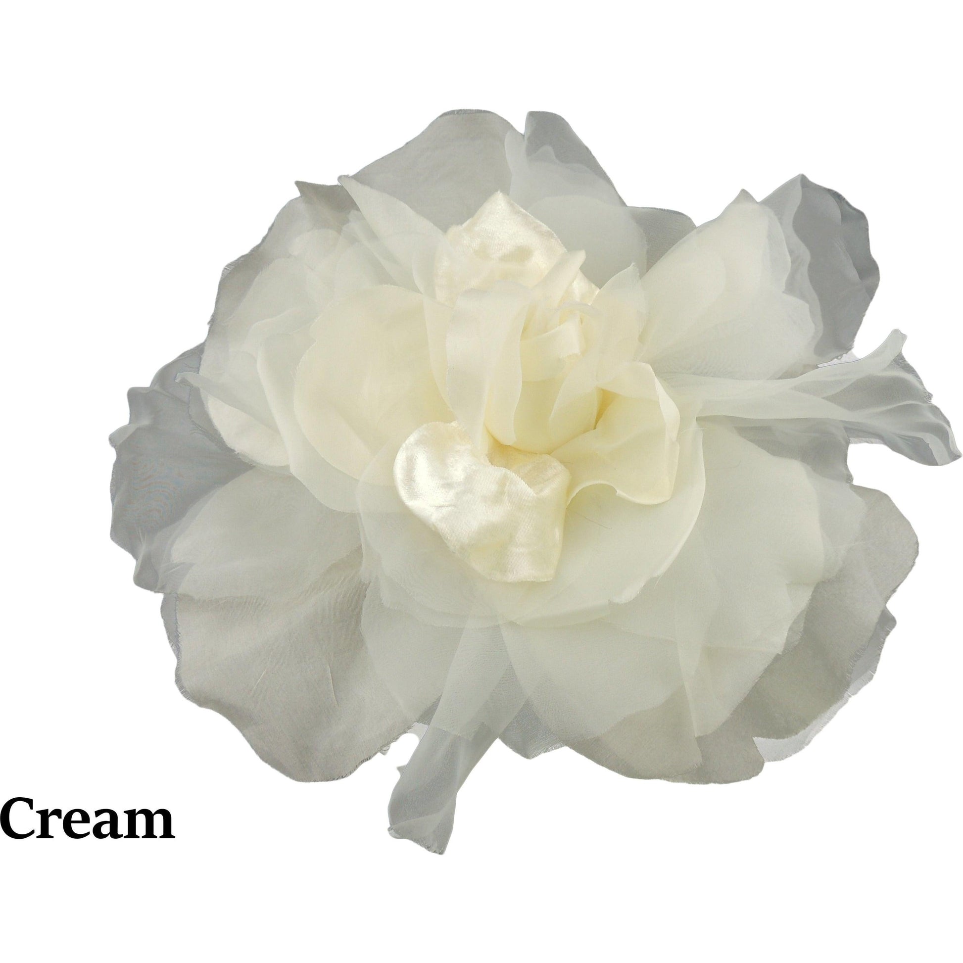 Ariel Feather Silk Flower Saucer Fascinator - Hats By Cressida