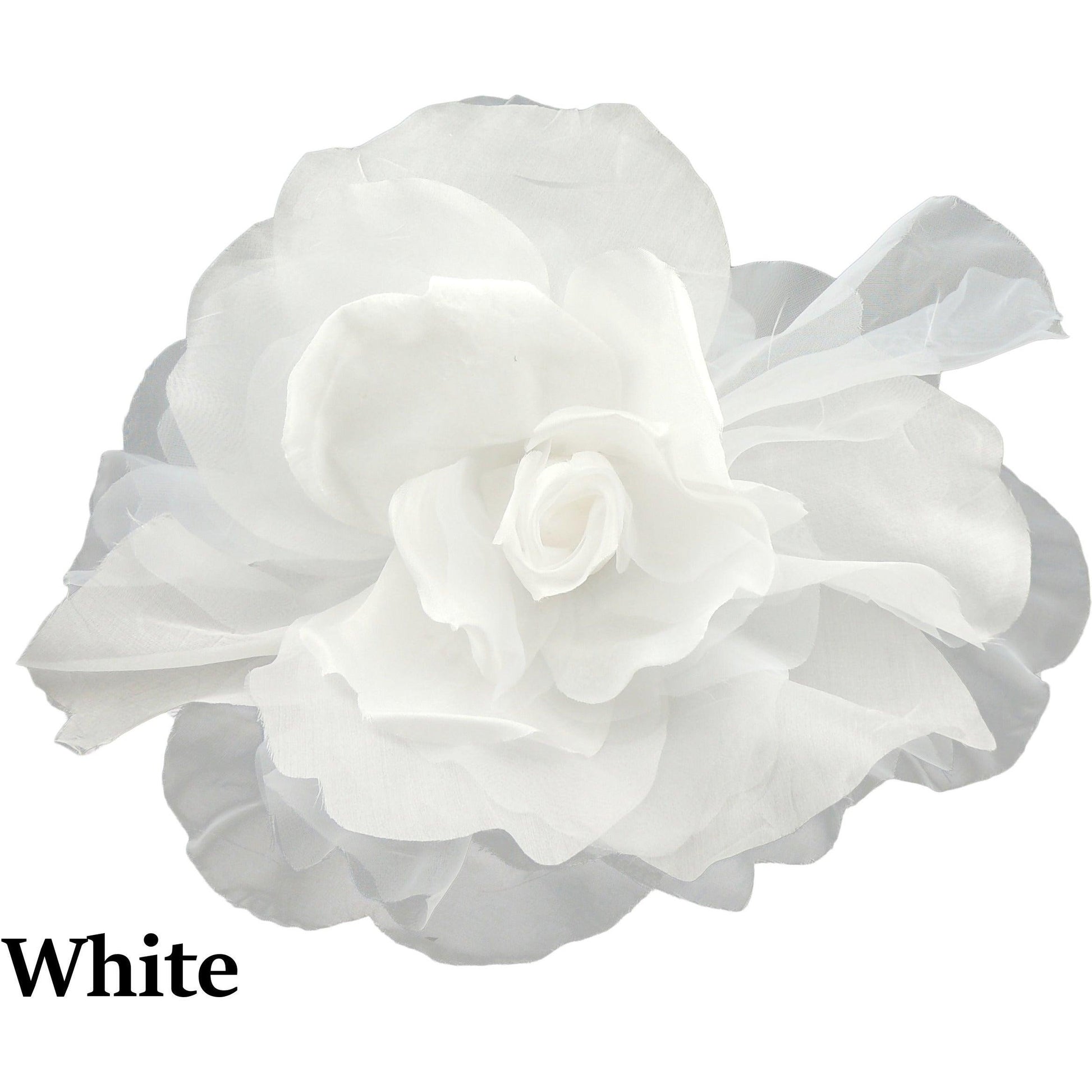 Ariel Feather Silk Flower Saucer Fascinator - Hats By Cressida
