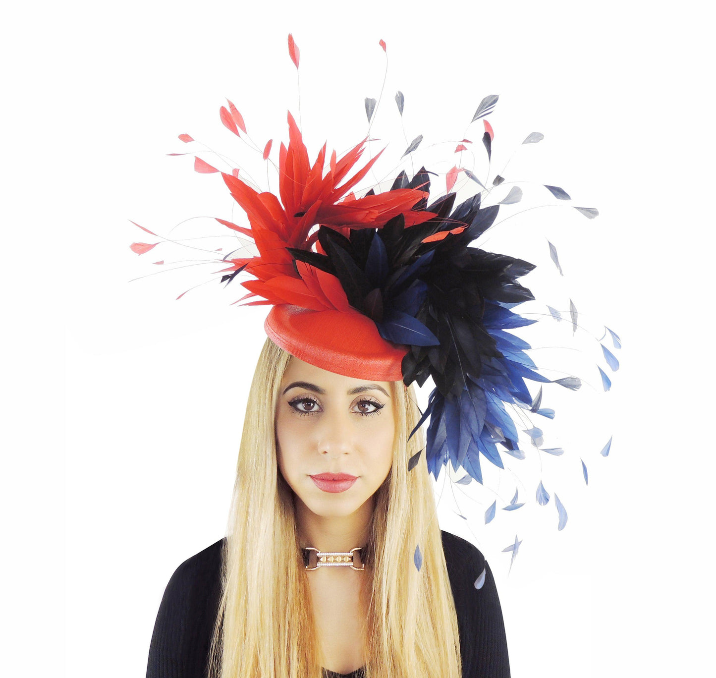 Bianca Large Feather Statement Fascinator Hat