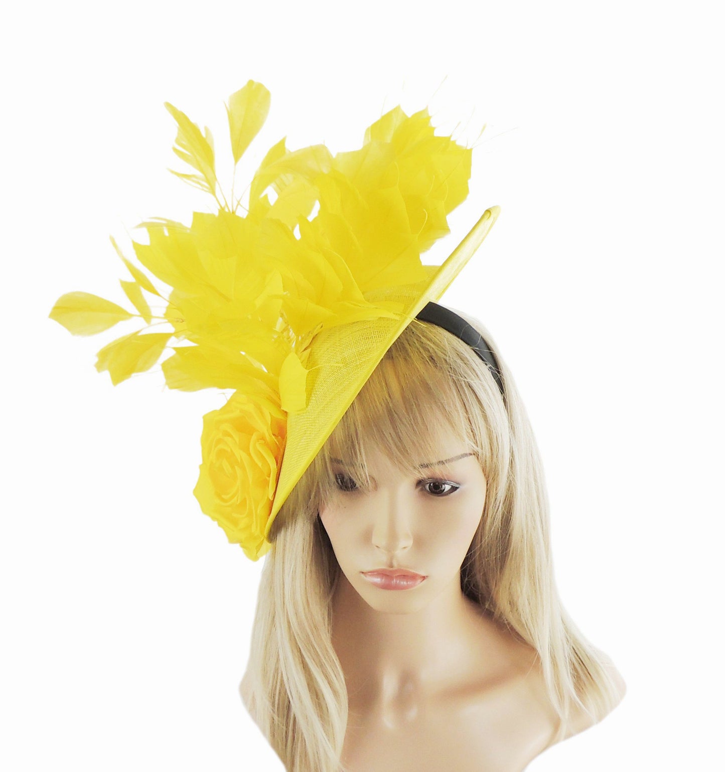 Calpurnia Feather Ascot Disc Fascinator Hat - Hats By Cressida