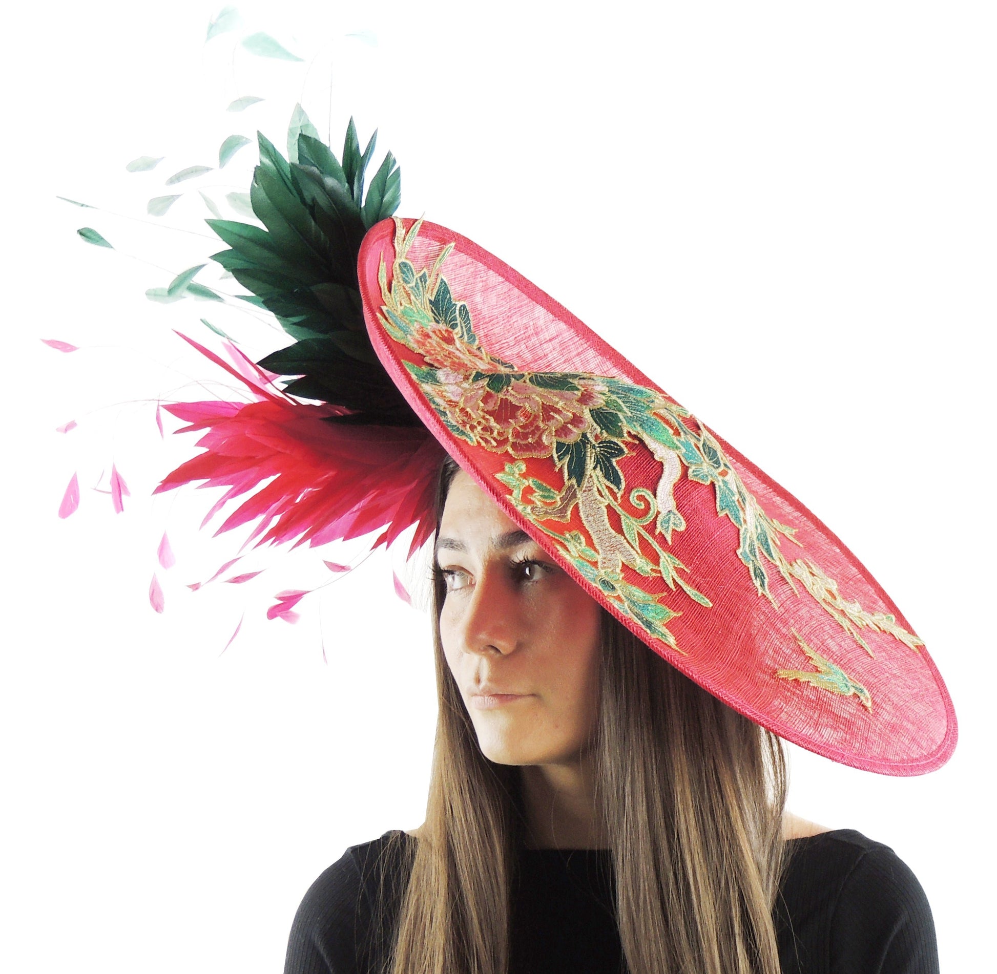 Marietta Embroidered Kentucky Derby Fascinator - Hats By Cressida